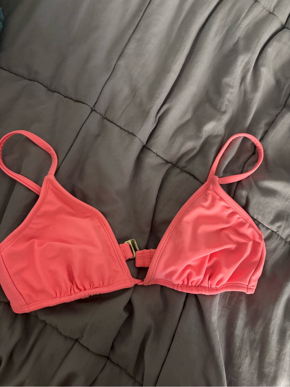 Xhilaration Coral Pink Triangle Bikini Top